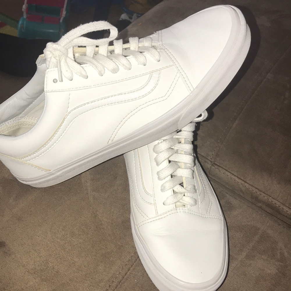 All White Vans 7.5-8 out of 10 size 11